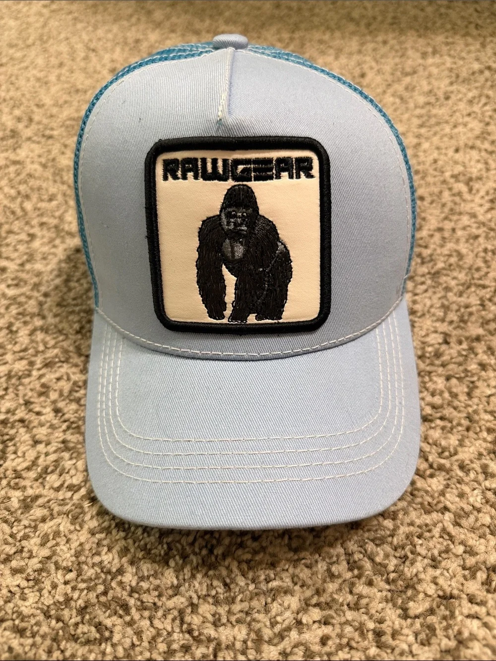 Dakine Light Blue Trucker Hat with Gorilla Patch